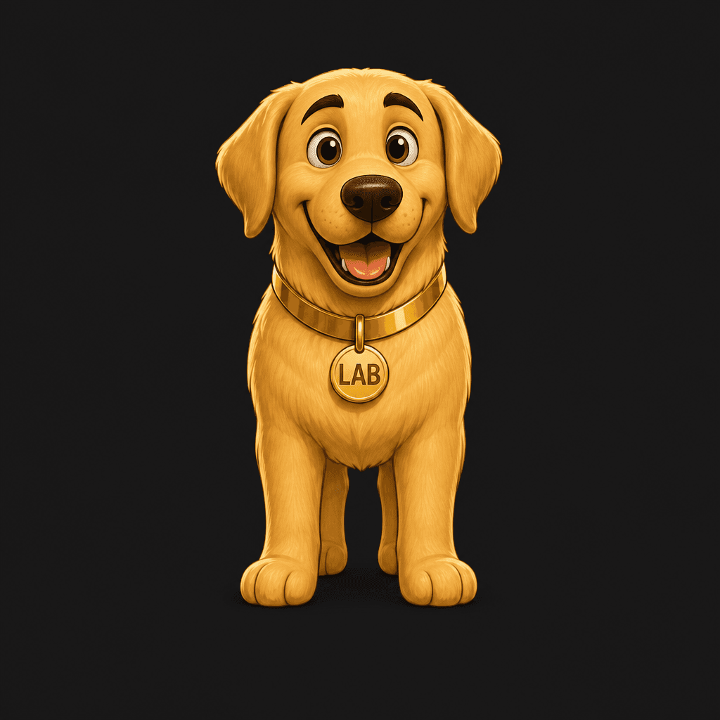 Golden Retriever mascot — Front