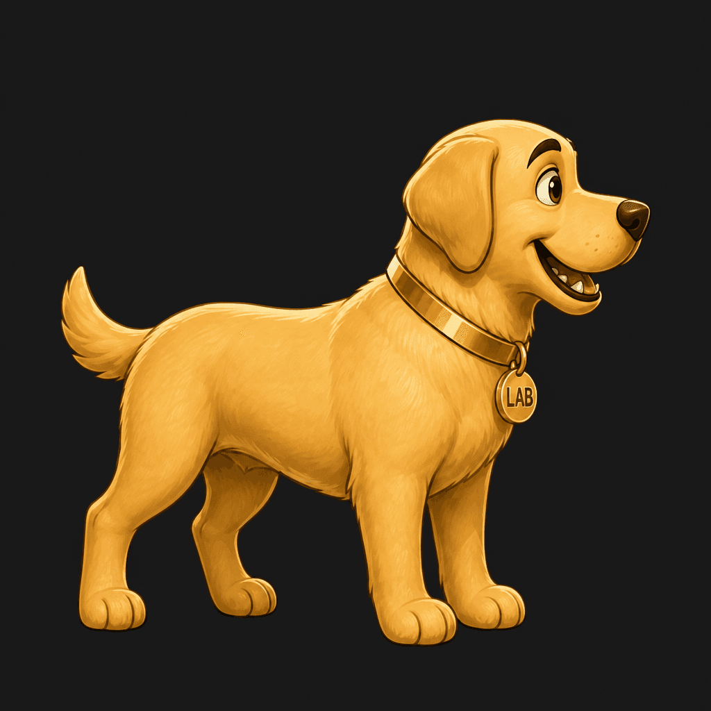 Golden Retriever mascot — Right