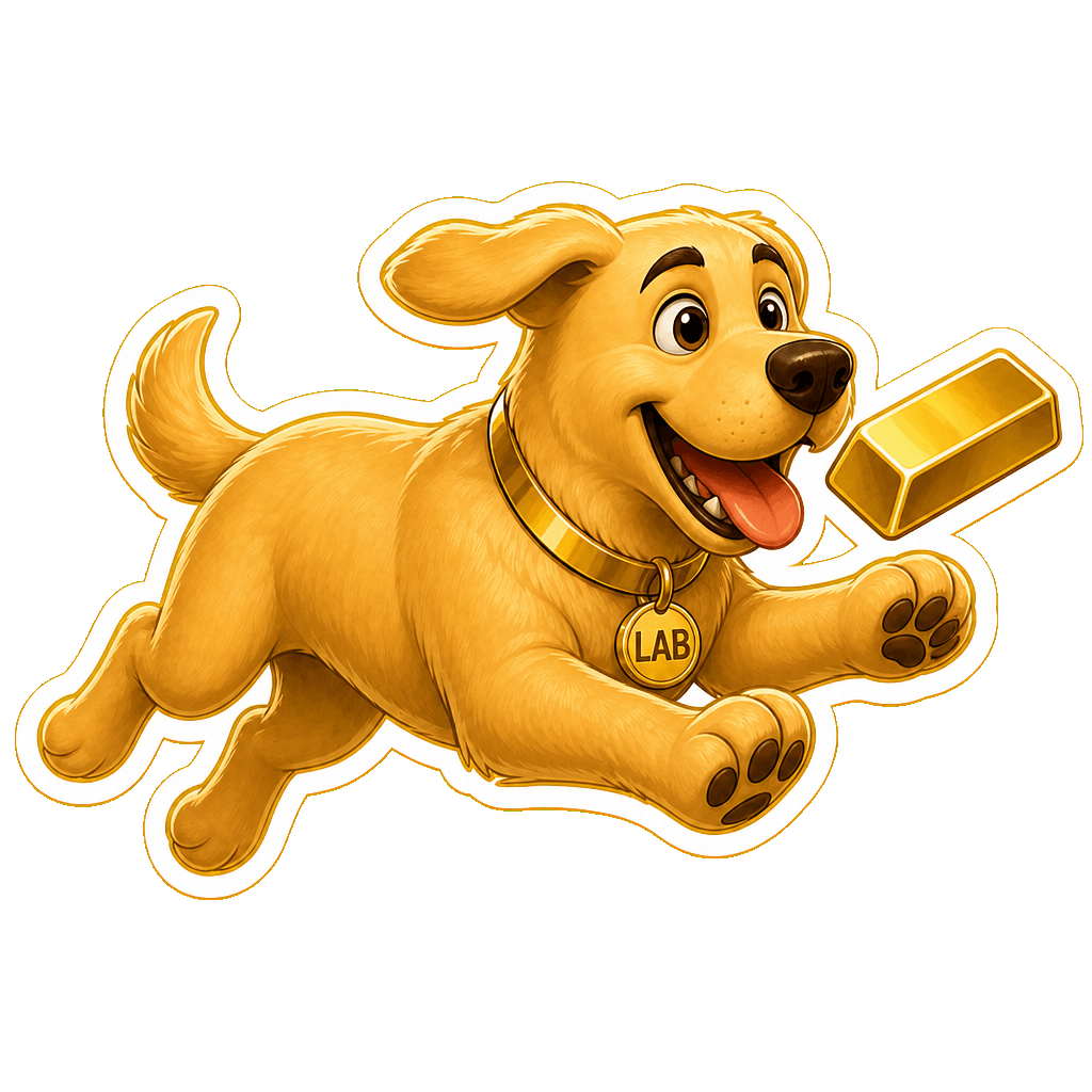 FETCH sticker — Retrieving Gold